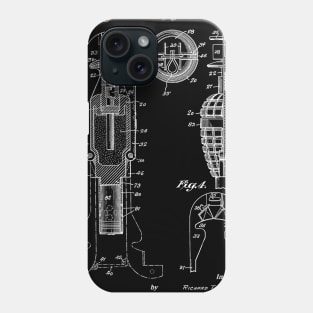 explosive missile Vintage Patent Hand Drawing Phone Case