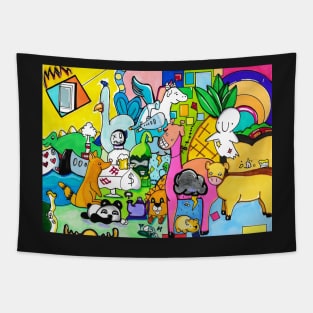 Doodle Town, USB Tapestry