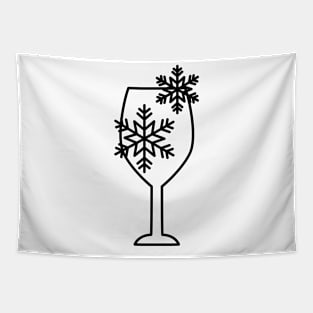 Icy Wine Glass Tapestry