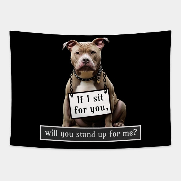 Pit bull Awareness Plea Tapestry by TempoTees