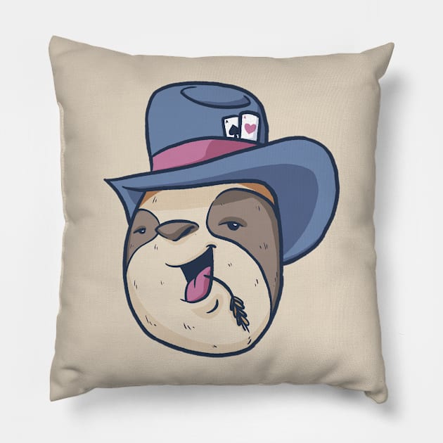 Lazy Gambler Pillow by MBGraphiX