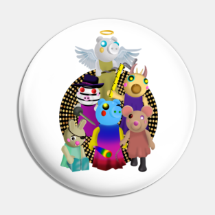 Roblox Piggy Mr P Pins And Buttons Teepublic - pin em piggy roblox