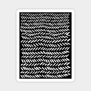 Knitting pattern - white on black Magnet