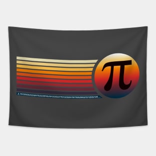 Vintage Teacher, Sunset Pi Day Gift, Retro Tapestry