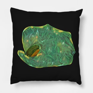 The Bioluminescent Green Tree Frog Pillow