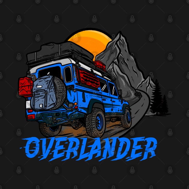 Blue Land Rover Defender Adventure Seeker by 4x4 Sketch