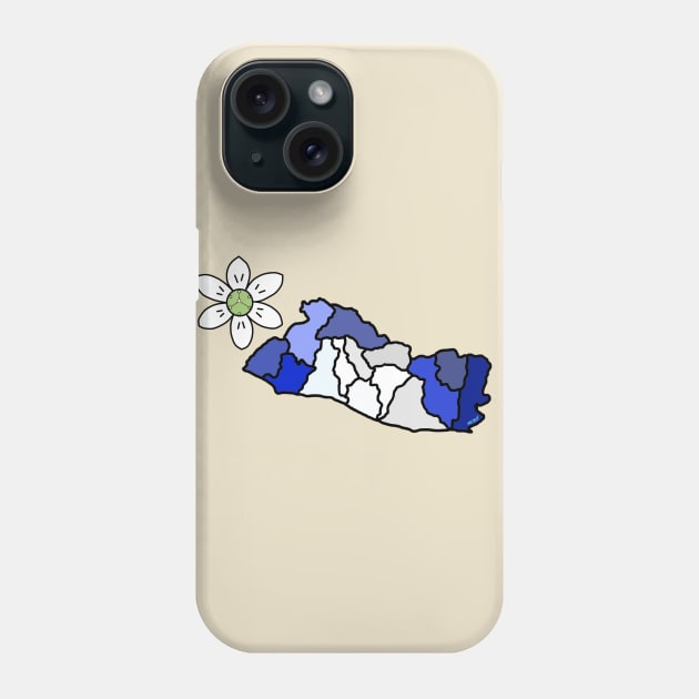 El Salvador con Flor de Izote Phone Case by MayaReader