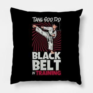 Black belt in training - Tang Soo Do Pillow