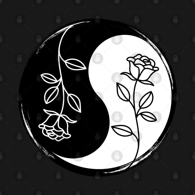 Yin Yang Rose by LylaLace Studio