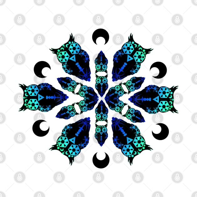 Winter Owl Mandala by Not Meow Designs 