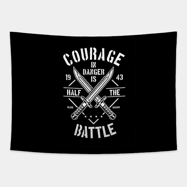 Courage in Danger is Half the Battle Tapestry by azmania