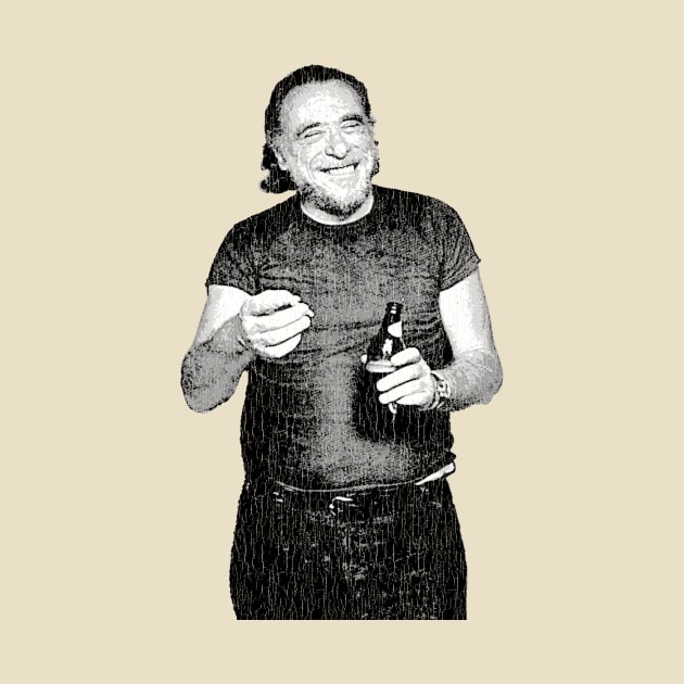 Bukowski Drinking 1986 by demarsi anarsak