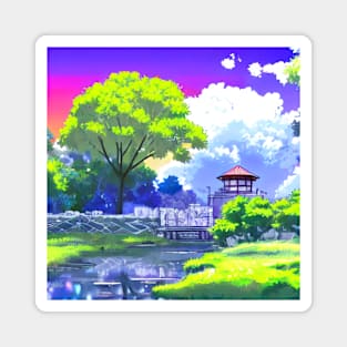 Anime Style Landscape Magnet