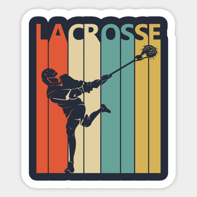 Vintage Retro Lacrosse Lacrosse Sticker TeePublic