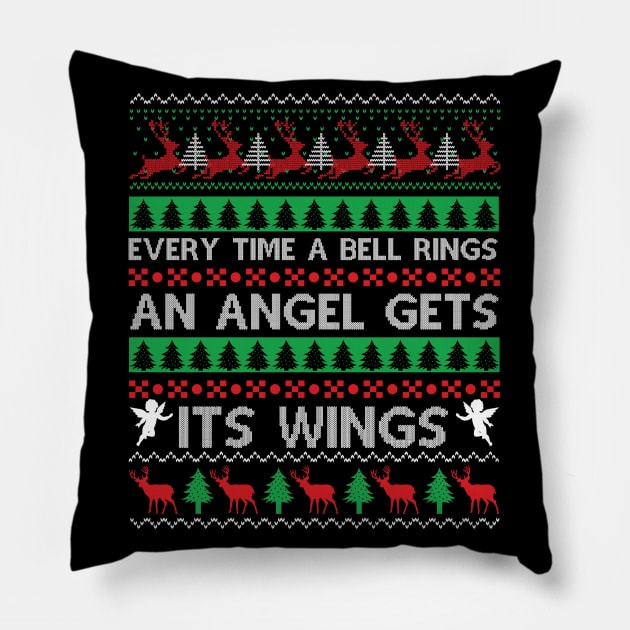 Every Time A Bell Rings An Angel Gets its Wings Pillow by MZeeDesigns