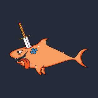 shark impaled by a sword T-Shirt