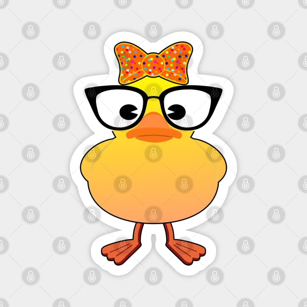 Cool Rubber duck with glasses Magnet by BigTime