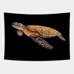 Hawaiian green sea turtle Tapestry