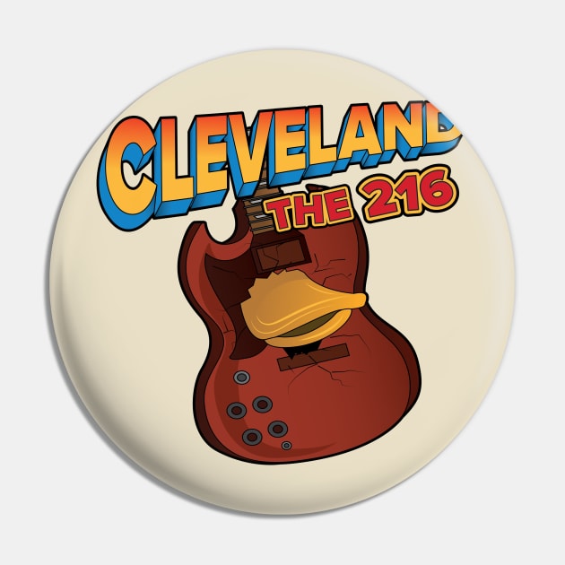 Cleveland The 216 Pin by DeepDiveThreads