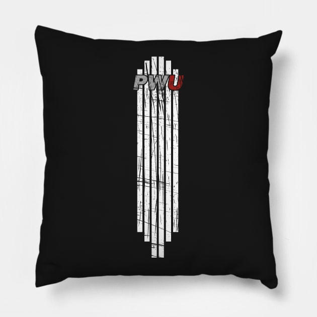 PWU Grunge Stripes Color Pillow by PWUnlimited