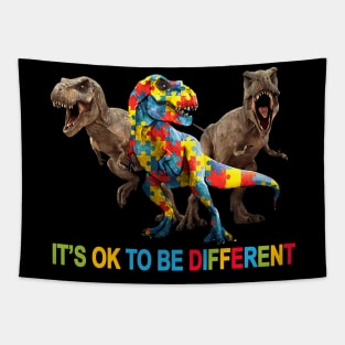 Autism Dinosaur It's Ok To Be Different Autism Awareness Tapestry