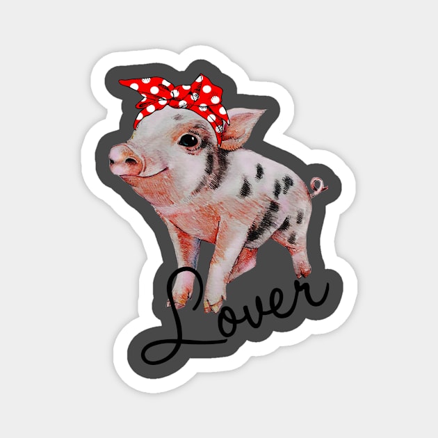 Pig Bandana Lovers. Magnet by tonydale