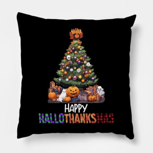 Happy Hallowthanksmas Pillow