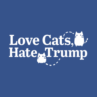 Love Cats Hate Trump, Childless Cat Lady Kamala Harris for President, Feminist Vote 2024 Election T-Shirt
