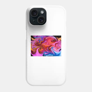 pink, red and purple/blue liquid color waves Phone Case