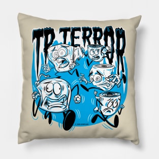 Toilet Paper Terror - TP running for their lives Pillow