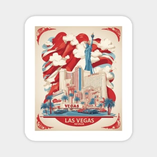 Las Vegas United States of America Tourism Vintage Poster Magnet