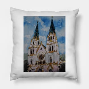 St John the Baptist Church religious art print Pillow