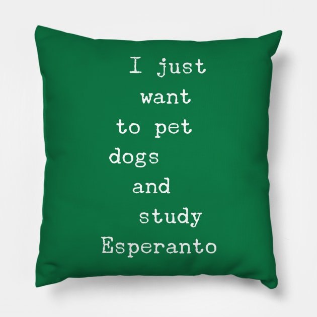 Dogs & Esperanto Pillow by GrayDaiser