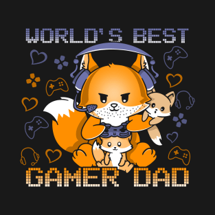 Best Gamer Dad Father's Day Video Gamer T-Shirt