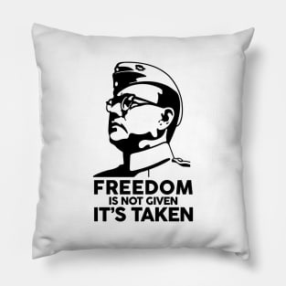 Nethaji Subash Chandra Bose Quote Indian Leader Pillow