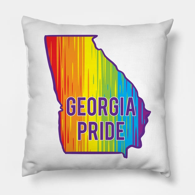 Georgia Pride Pillow by Manfish Inc.