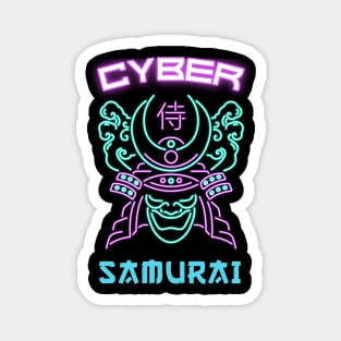 Neon punk: cyber samurai Magnet