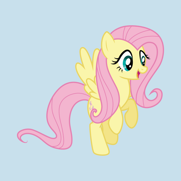 Fluttershy hovering vector by CloudyGlow