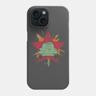 T 34, star and flame Phone Case