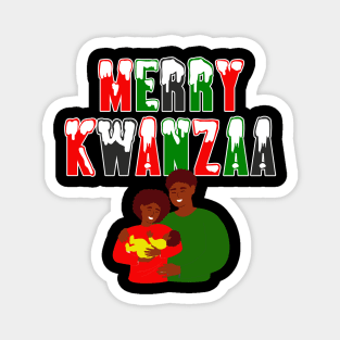 Merry / Happy Kwanzaa Black Family Magnet