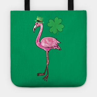 Lucky Leprechaun Flamingo St Patrick's Day Tote