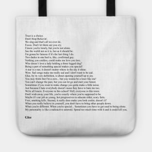 Glee Quotes Tote