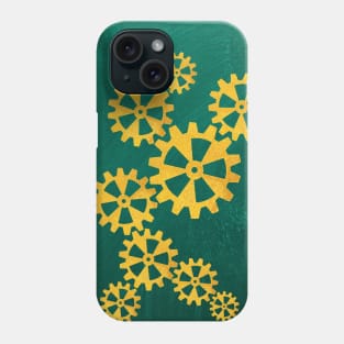 Cool golden steampunk gears Phone Case