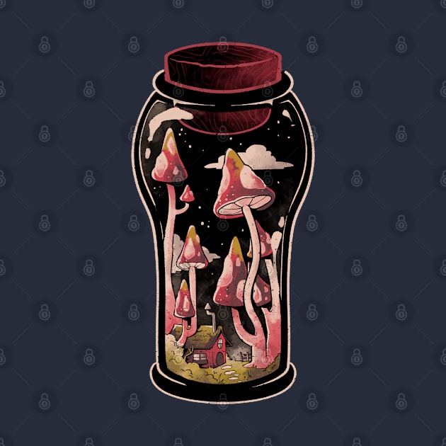Gnome Jar - Cute Flowers Mushroom Gift by eduely