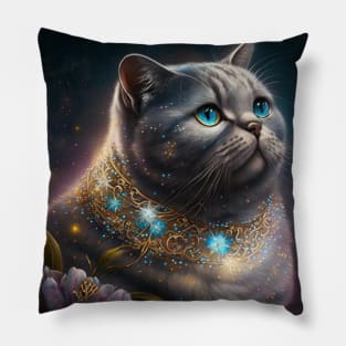 Sparkly British Shorthair Cat Pillow