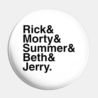 Rick Morty Smith Family (Black) Pin