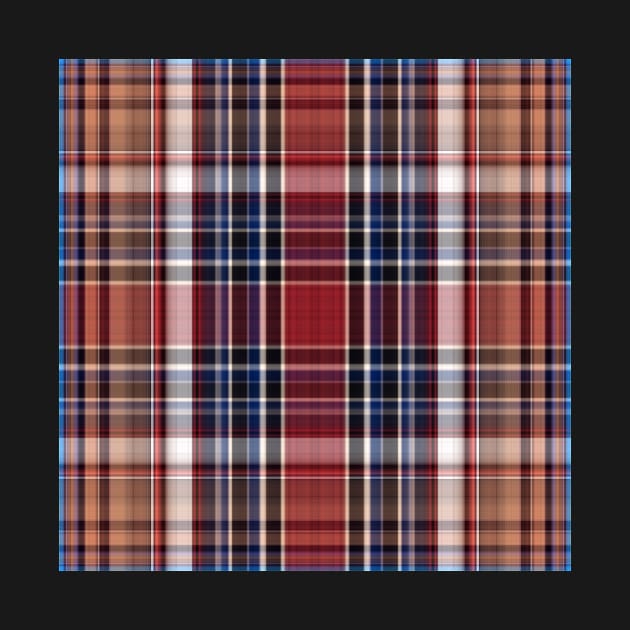 Blue red and orange Tartan Pattern by Farzad-Design