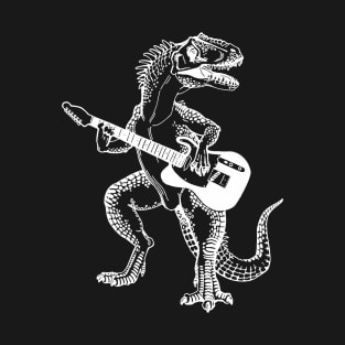 SEEMBO Dinosaur Playing Guitar Musician Guitarist Music Band T-Shirt