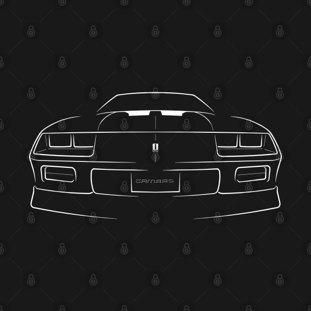 Chevy Camaro IROC-Z - front stencil, white by mal_photography