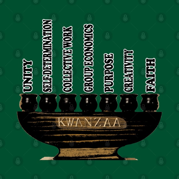 Kwanzaa Kinara Black by IronLung Designs